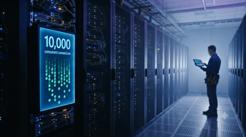 how does a server handle thousands of visitors